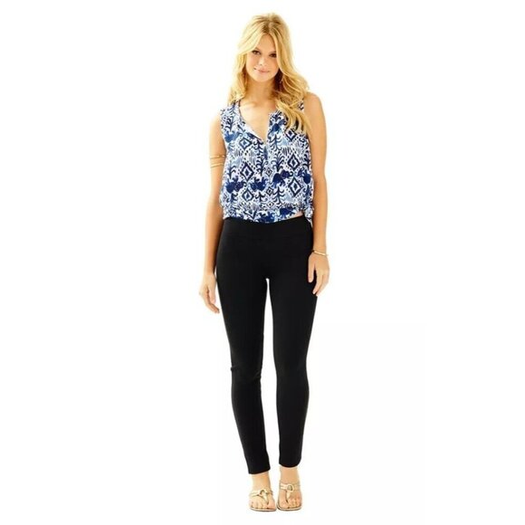 Lilly Pulitzer MIA LEGGING Leggings Black Stretch Pants Size: S NWT - Picture 1 of 8